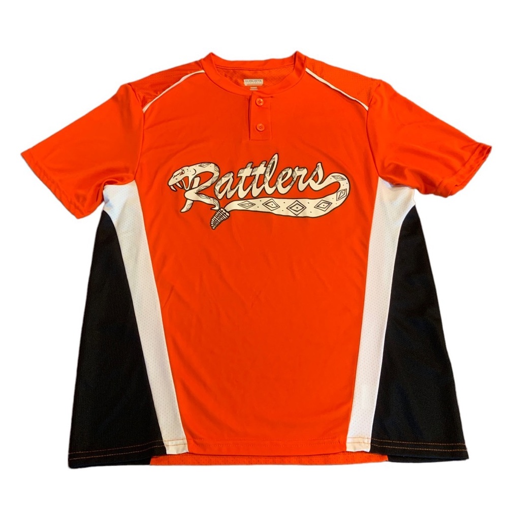 Augusta Sportswear Moisture Management Rattlers Orange Men’s Henley Shirt M